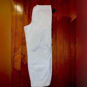 White NWT Cargo jean pants